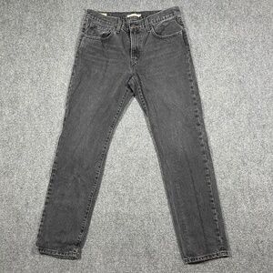 Levis Middy Straight Jeans Womens 30x31 Gray Mid Rise 0411